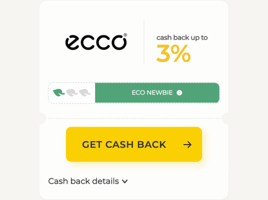 Screenshot of the Moincoins eco rating
