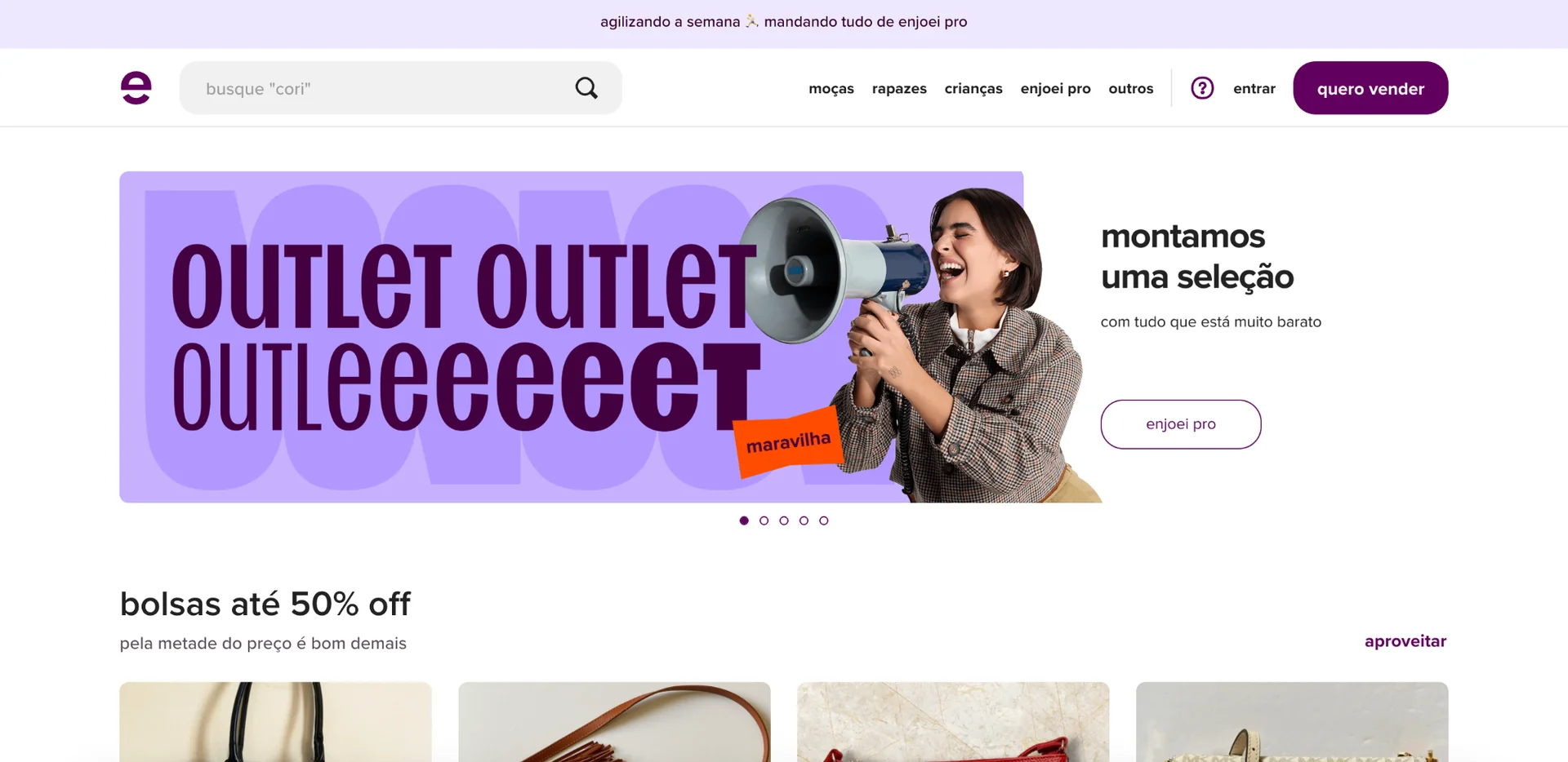 Enjoei Brazil online outlet sale with discounts
