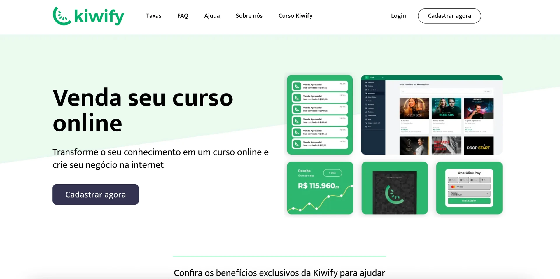 Kiwify platform to create and sell online courses