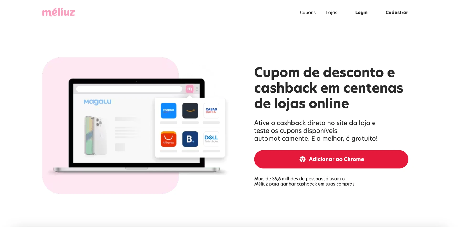 Meliuz cashback and discount coupons for online stores